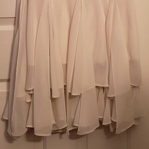 MSK Layered/Ruffled Sheer Ankle Skirt